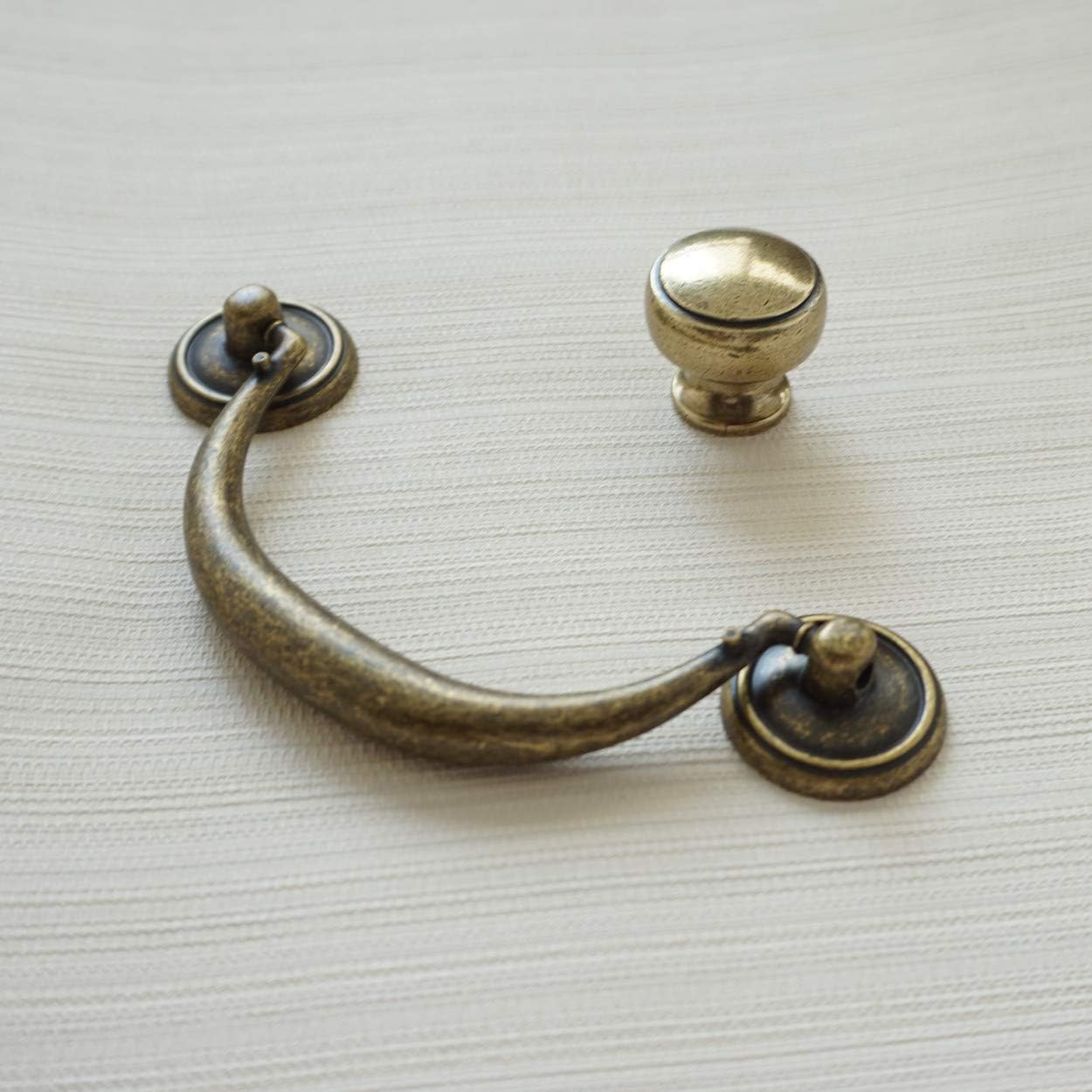 Furniture Hardware Drop Pulls - العتيقة برونزية مقابض للخزانة خمر خزانة