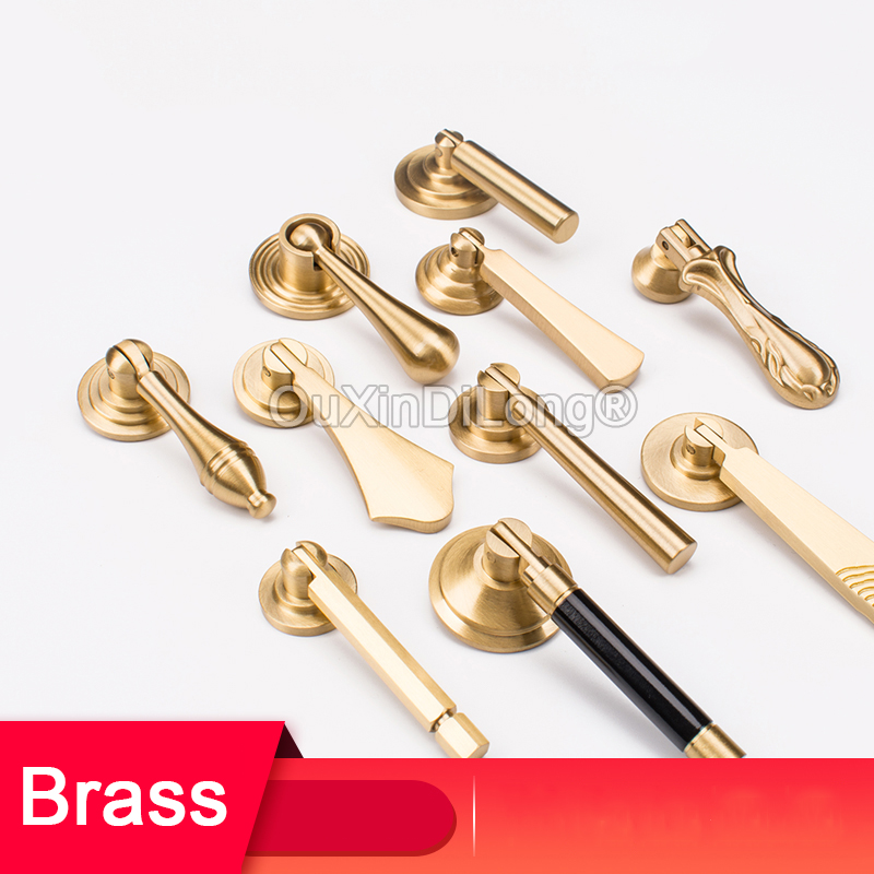 Furniture Hardware Drop Pulls - مقبض نحاسي على الطراز الصيني بتصميم