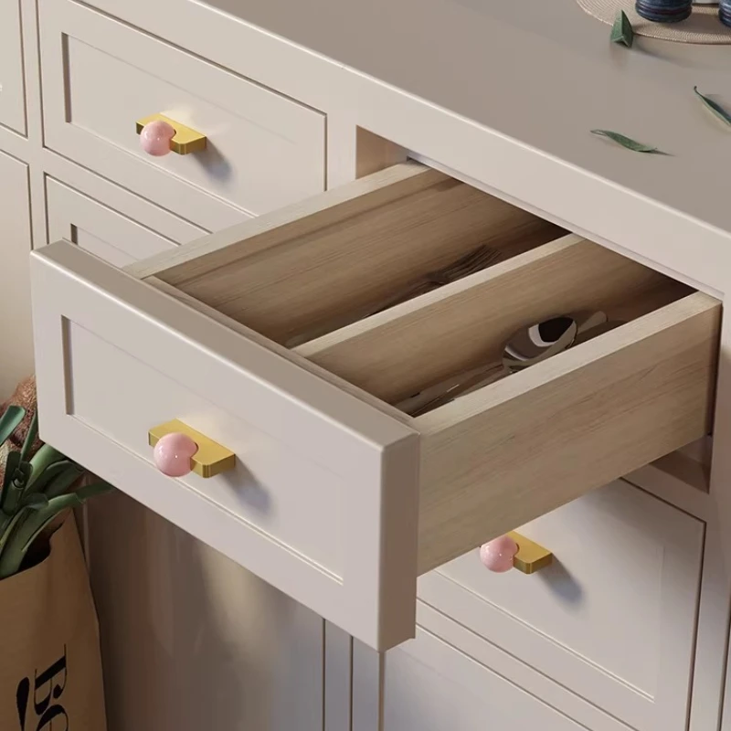 Furniture Hardware Drop Pulls - كرة كريستال بيضاء + مقابض أثاث