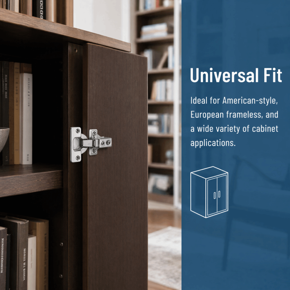Cabinet Hinge Overlay - قطعتان من مفصلات الخزانة المخفية ذاتية