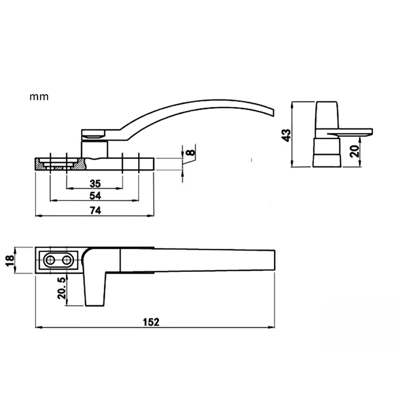 اليد اليمنى اليسرى الأبيض استب - مراجعة Furniture Hardware Fitting وسعره